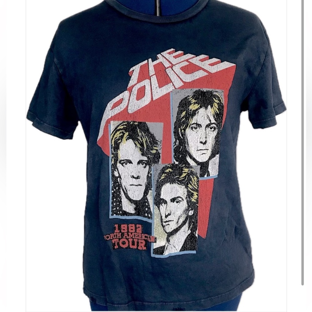 Lucky Brand The Police 1982 North American Tour Graphic Tee Blue XS